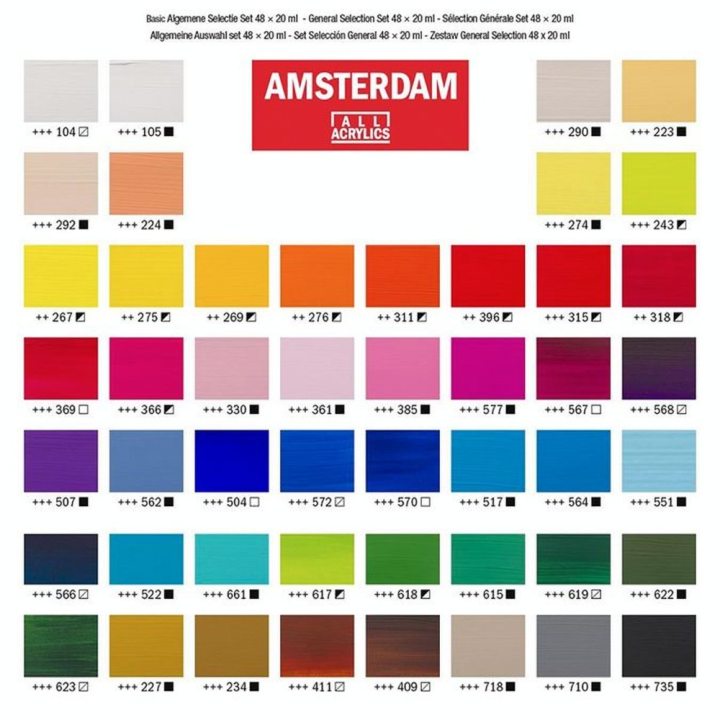 Peinture Acrylique 48 x 20 ml - Amsterdam - Rougier et Plé