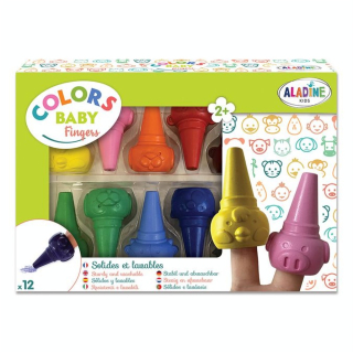 Crayon à doigt Colors Baby Fingers 12 pcs - Aladine - Rougier et Plé