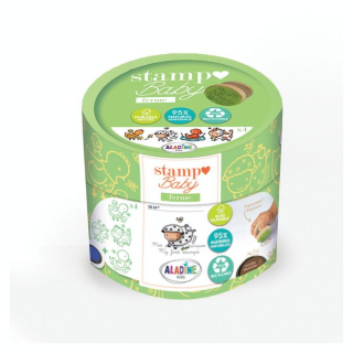 Tampon Bois Stampo Baby Eco-Friendly Ferme 5 pcs - Aladine - Rougier et Plé