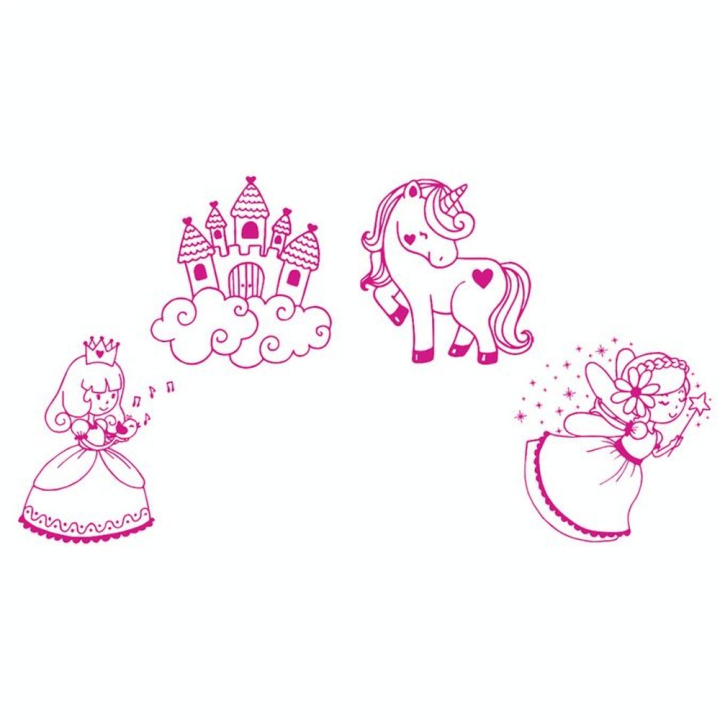 Tampon Bois Stampo Baby Eco-Friendly Princesse 5 pcs - Aladine - Rougier et Plé
