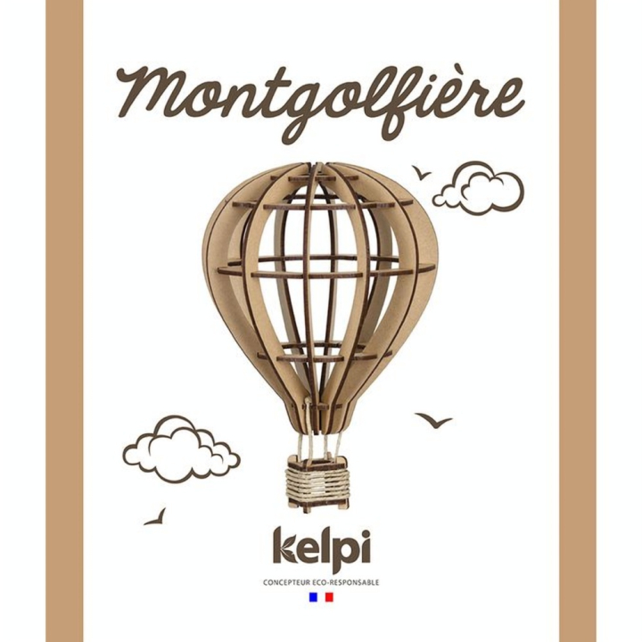 Maquette Montgolfière en bois 24 x 17 cm - Kelpi - Rougier et Plé