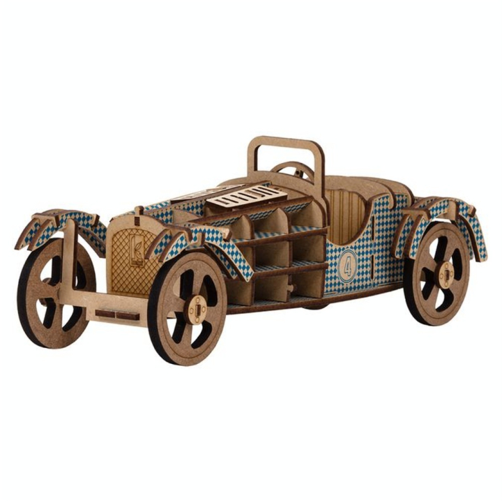 Maquette Voiture en bois 10.5 x 27.5 cm Bleu - Kelpi - Rougier et Plé