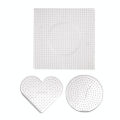 Plaque à picot pour Perle à repasser 5 mm Rond et Cœur 10 cm Carré 15 cm - Perlou - Rougier et Plé