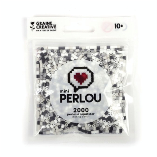 Perle à Repasser Mini 2 mm 2000 pcs Noir Blanc Gris 4 couleurs - Perlou - Rougier et Plé