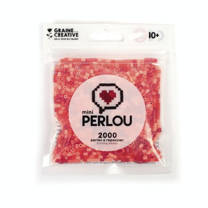 Perle à Repasser Mini 2 mm 2000 pcs Rouge opaque 4 couleurs - Perlou - Rougier et Plé