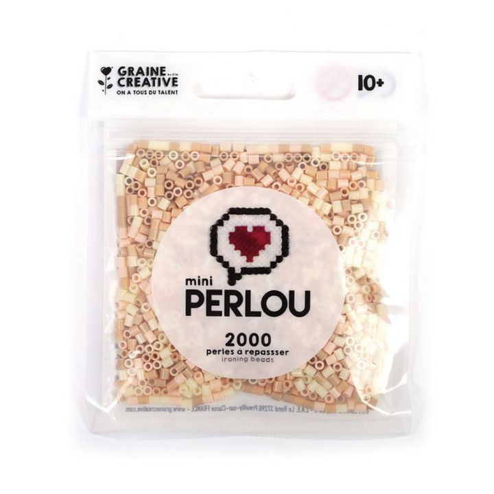 Perle à Repasser Mini 2 mm 2000 pcs Chair 4 couleurs - Perlou - Rougier et Plé