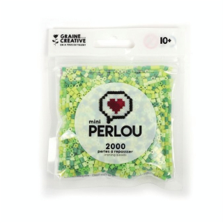 Perle à Repasser Mini 2 mm 2000 pcs Vert opaque 4 couleurs - Perlou - Rougier et Plé