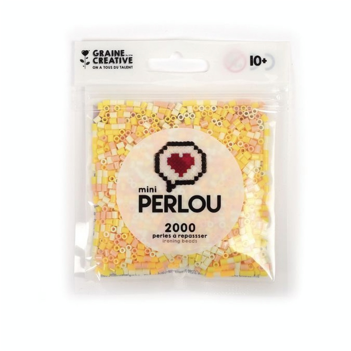 Perle à Repasser Mini 2 mm 2000 pcs Jaune Orange 4 couleurs - Perlou - Rougier et Plé
