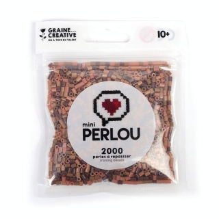 Perle à Repasser Mini 2 mm 2000 pcs Marron 4 couleurs - Perlou - Rougier et Plé