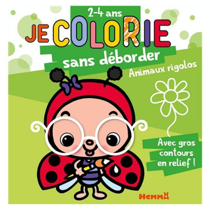 Album de coloriage Je colorie sans déborder Animaux rigolos - Hemma - Rougier et Plé