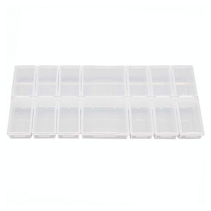 Boîte de rangement 24.2 x 11 x 2.8 cm 14 compartiments - Rico Design - Rougier et Plé