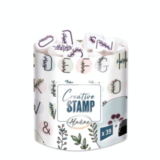 Tampon mousse Creative Stamp 39 pcs Alphabet & Couronnes - Aladine - Rougier et Plé