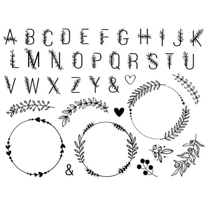 Tampon mousse Creative Stamp 39 pcs Alphabet & Couronnes - Aladine - Rougier et Plé