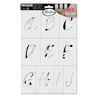 Pochoir Déco 3 pcs 20 x 30 cm Alphabet - Aladine - Rougier et Plé