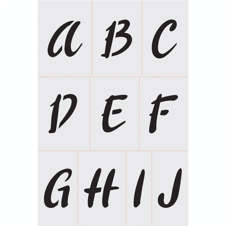 Pochoir Déco 3 pcs 20 x 30 cm Alphabet - Aladine - Rougier et Plé