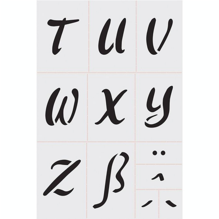 Pochoir Déco 3 pcs 20 x 30 cm Alphabet - Aladine - Rougier et Plé