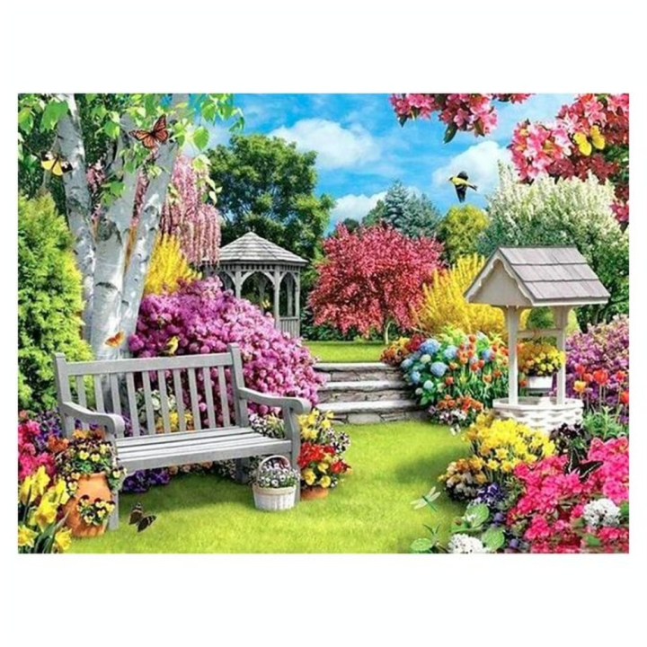 Broderie Diamant 40 x 50 cm Joli Jardin - Figured'Art - Rougier et Plé