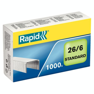 Agrafes Standard 26/6 6 mm 1000 pcs - Rapid - Rougier et Plé