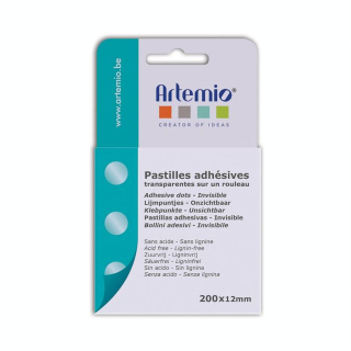 Pastilles adhésives permanentes ø 12 mm 200 pcs Transparent - Artemio - Rougier et Plé