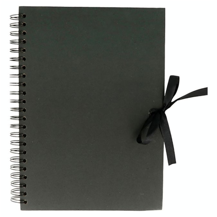 Carnet spiralé A4 21 x 29.7 cm Kraft Noir - Artemio - Rougier et Plé