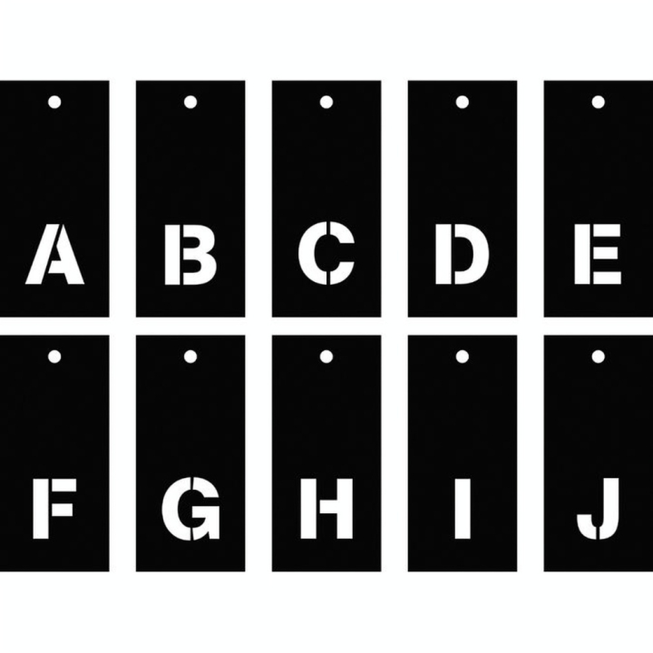 Pochoirs sur Anneau 70 pcs Alphabet Imprimerie - Artemio - Rougier et Plé