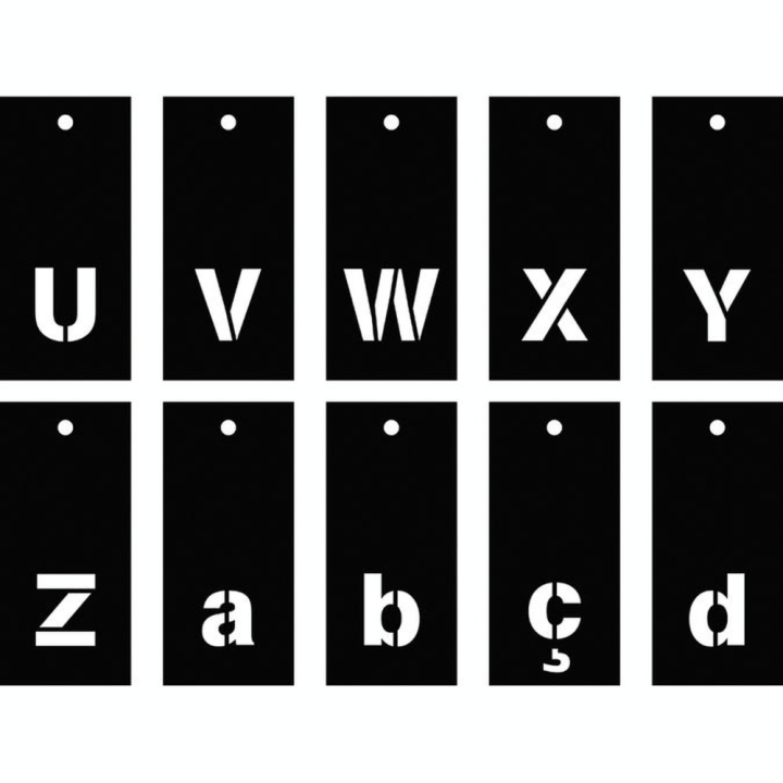 Pochoirs sur Anneau 70 pcs Alphabet Imprimerie - Artemio - Rougier et Plé