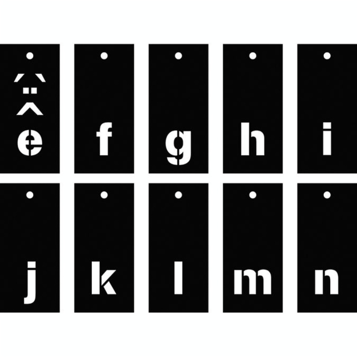 Pochoirs sur Anneau 70 pcs Alphabet Imprimerie - Artemio - Rougier et Plé
