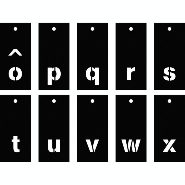 Pochoirs sur Anneau 70 pcs Alphabet Imprimerie - Artemio - Rougier et Plé