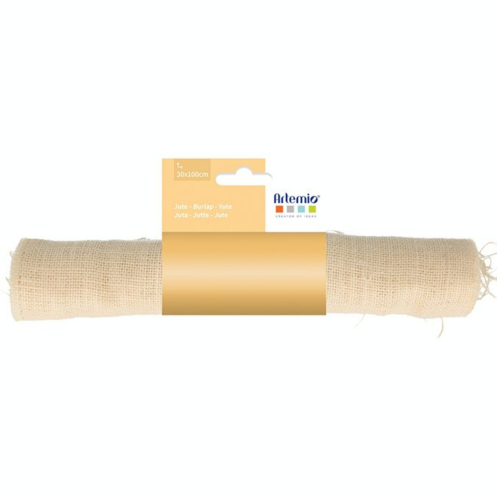 Toile de Jute 30 x 100 cm Crème - Artemio - Rougier et Plé