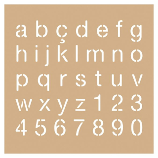 Pochoir Kraft 20 x 20 cm 2 pcs Alphabet - Artemio - Rougier et Plé