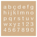 Pochoir Kraft 20 x 20 cm 2 pcs Alphabet - Artemio - Rougier et Plé