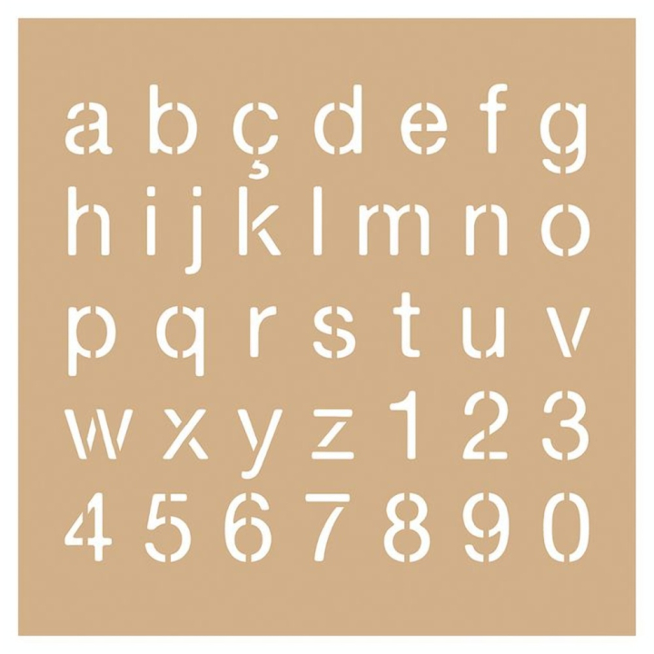 Pochoir Kraft 20 x 20 cm 2 pcs Alphabet - Artemio - Rougier et Plé