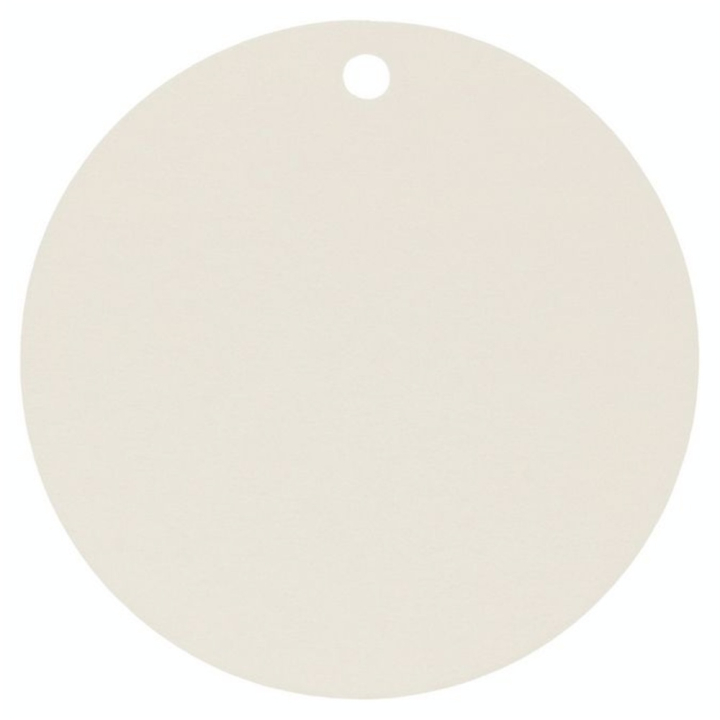 Étiquette Ronde Kraft ø 4.5 cm 50 pcs Blanc - Artemio - Rougier et Plé