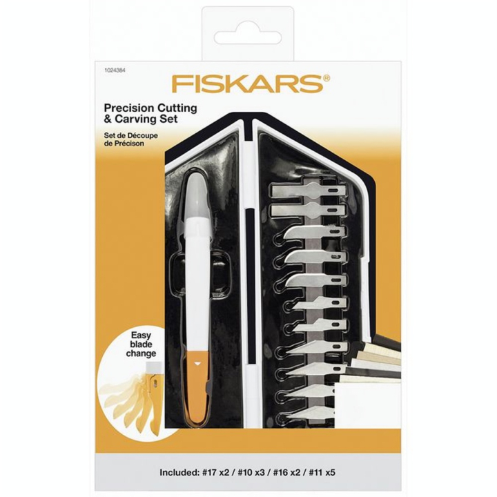 Cutter de précision + Kit de 12 Lames - Fiskars - Rougier et Plé
