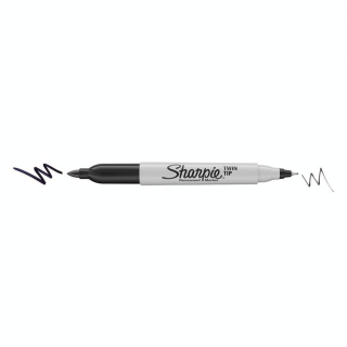 Marqueur Permanent Double pointe Noir - Sharpie - Rougier et Plé