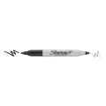 Marqueur Permanent Double pointe Noir - Sharpie - Rougier et Plé