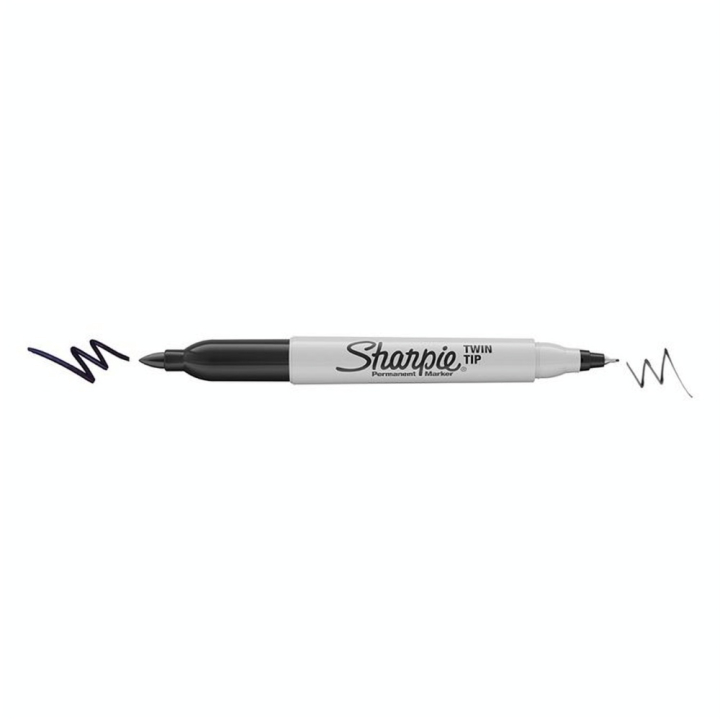 Marqueur Permanent Double pointe Noir - Sharpie - Rougier et Plé