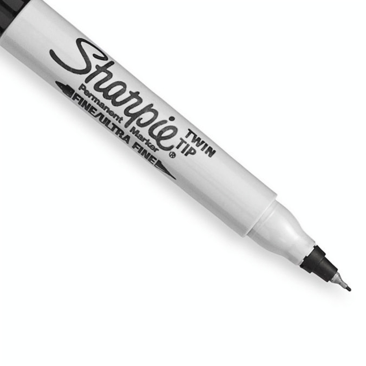 Marqueur Permanent Double pointe Noir - Sharpie - Rougier et Plé