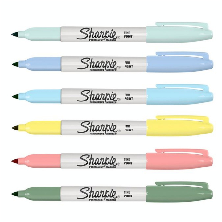 Marqueur Permanent Pointe Fine 12 Couleurs Pastel - Sharpie - Rougier et Plé