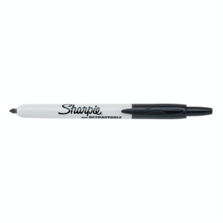 Marqueur Permanent Pointe Fine rétractable Noir - Sharpie - Rougier et Plé