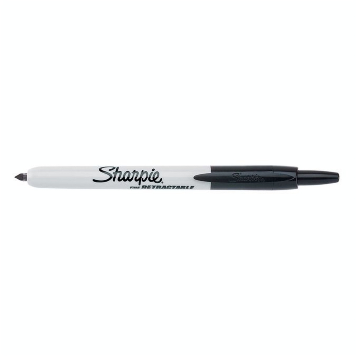 Marqueur Permanent Pointe Fine rétractable Noir - Sharpie - Rougier et Plé