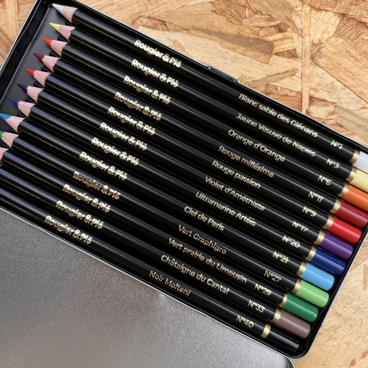 Crayons de couleur Permanents Artiste Boîte de 12 - Rougier&Plé - Rougier et Plé