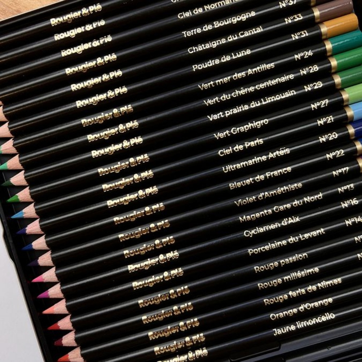 Crayons de couleur Permanents Artiste Boîte de 24 - Rougier&Plé - Rougier et Plé
