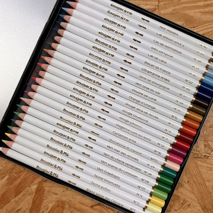 Crayons de couleur Aquarellables Aquarelle Boîte de 24 - Rougier&Plé - Rougier et Plé