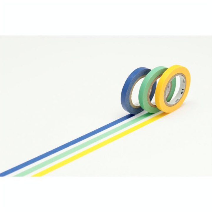 Masking Tape Slim 7 m x 6 mm Set G 3 pcs Uni - Masking Tape mt - Rougier et Plé