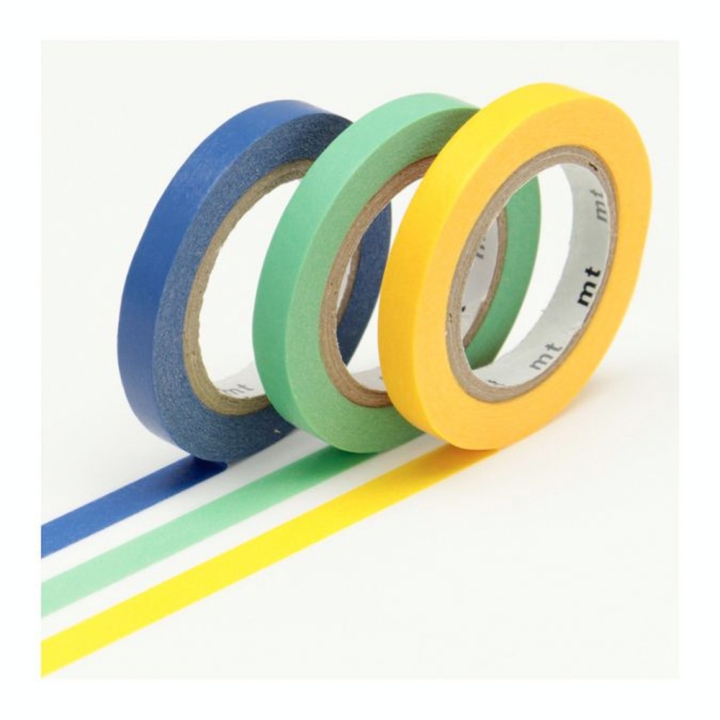 Masking Tape Slim 7 m x 6 mm Set G 3 pcs Uni - Masking Tape mt - Rougier et Plé