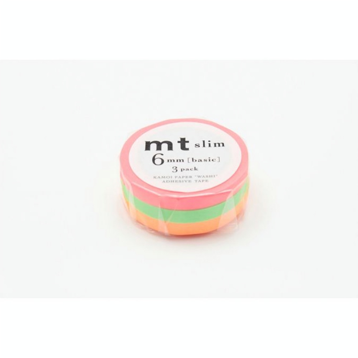 Masking Tape Slim 7 m x 6 mm Set I 3 pcs Uni Fluo - Masking Tape mt - Rougier et Plé