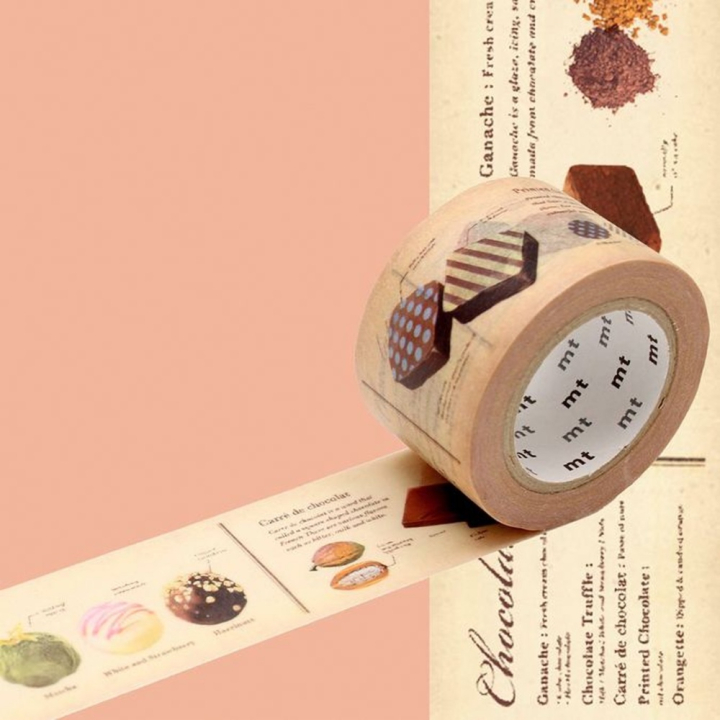 Masking Tape 7 m x 30 mm Recette Chocolat - Masking Tape mt - Rougier et Plé