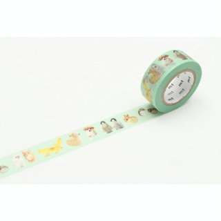 Masking Tape 7 m x 18 mm Bébés Animaux - Masking Tape mt - Rougier et Plé
