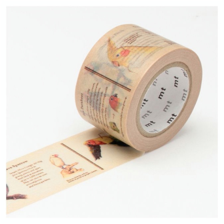Masking Tape 7 m x 30 mm Encyclopédie Oiseaux - Masking Tape mt - Rougier et Plé